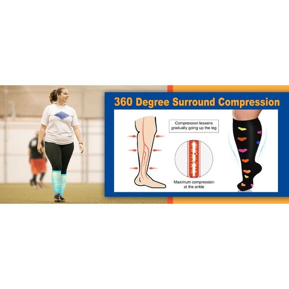 Diu Life Compression Socks for Women and Men 3 Pairs  Size L/XL - Picture 2 of 8